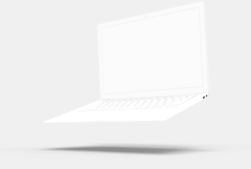 Premium White Clay Macbook Mockup