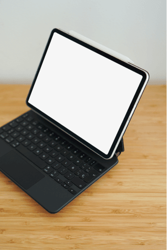 Ipad Mini Mockup Resting On A Table