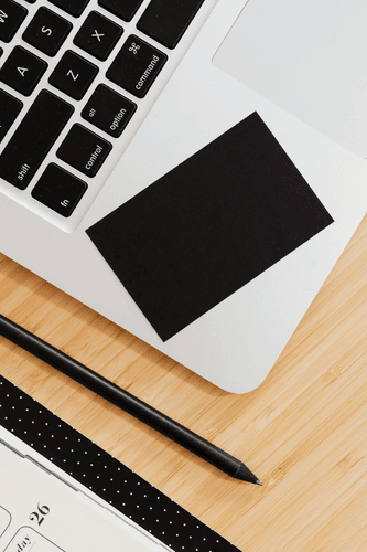 Black Business Card Mockup