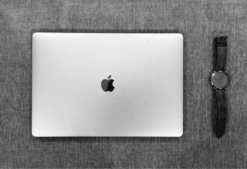 Laptop Sticker Mockup Top View