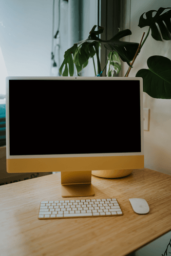 Latest Imac Mockup On A Table