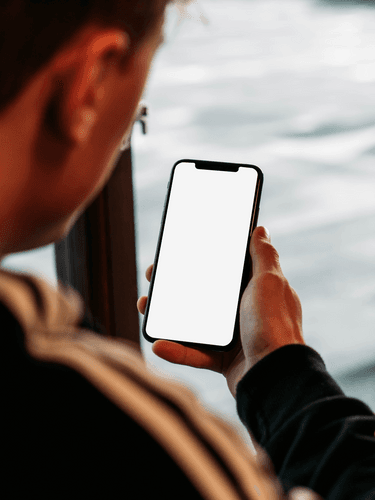 Man Hand Holding Iphone Mockup