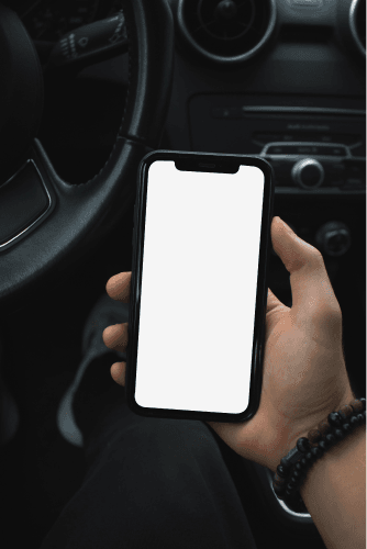 Man Holding Iphone Mockup