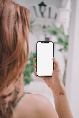 Woman Iphone In Hand Mockup