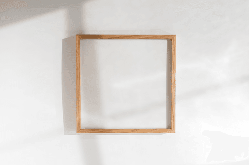 Square Frame Mockup With Shadows On Top
