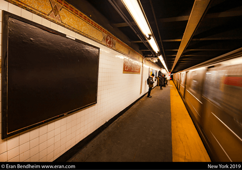 Landscape Subway Poster Mockup