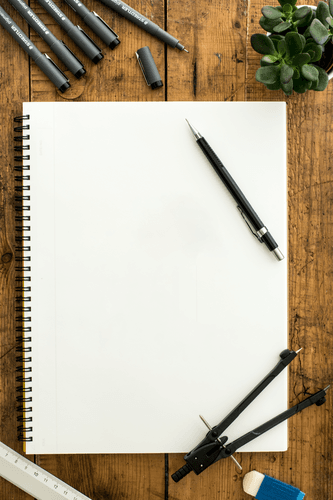 Sketchbook Mockup Top View