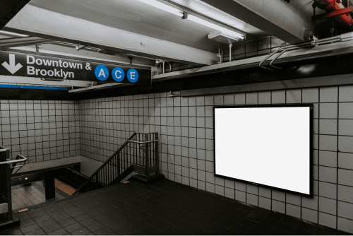 Subway Poster Mockup Advert