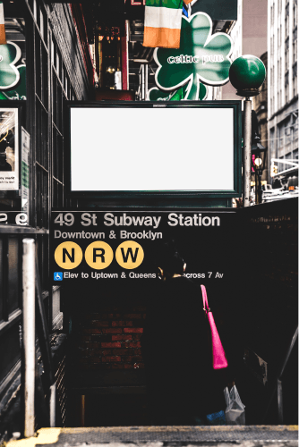 Subway Poster Mockup Advertisement