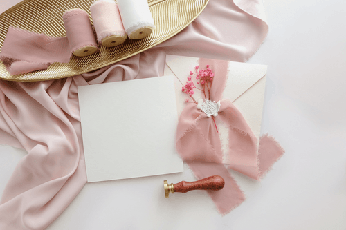 Square Wedding Invitation Mockup