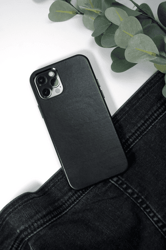 Black Textured Phone Case Mockup