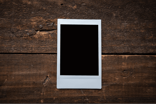 Polaroid Mockup On Wood