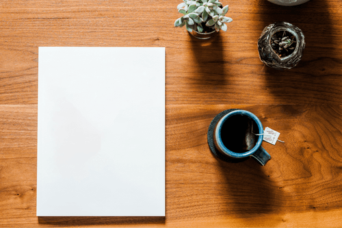 Book Mockup On Wooden Table