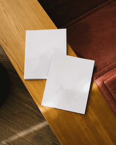 Book Cover Mockup On Wooden Table