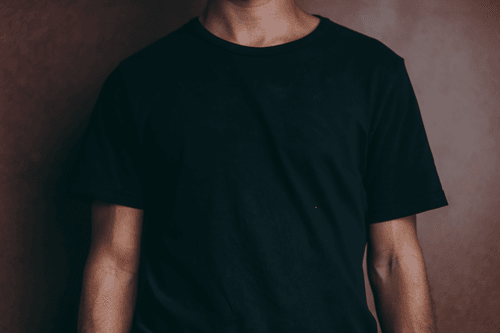 Man Realistic Black T Shirt Mockup