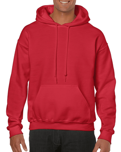 Solid Red Pocket Gildan Hoodie Mockup