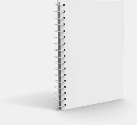 Realistic Spiral Notebook Mockup