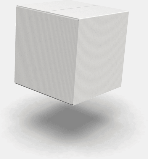 Square Premium Cardboard Box Mockup