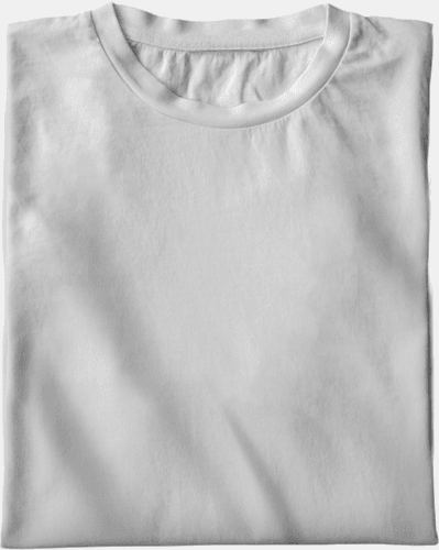 Crew Neck Grey Folded T Shirt Mockup