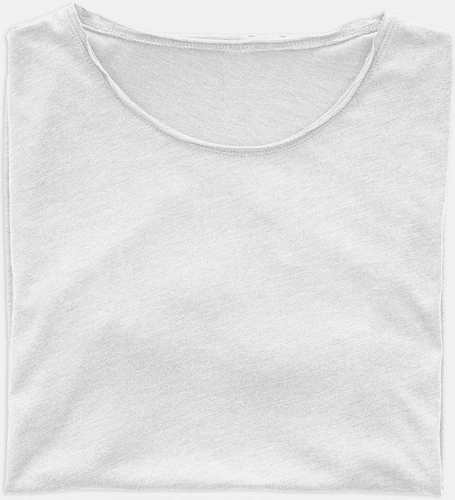 Grey Round Neck Folded T Shirt Mockup