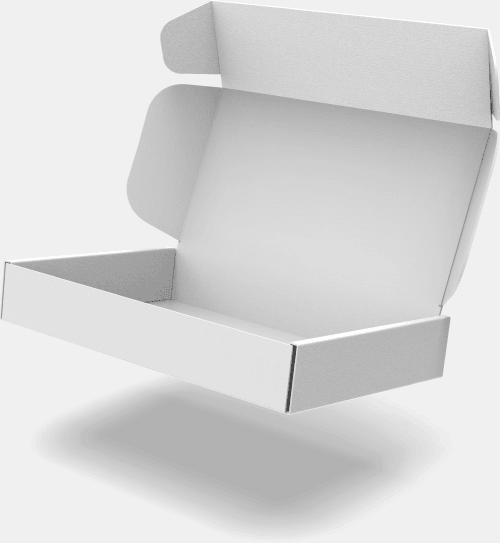 Open Corrugated Mailer Box Mockup