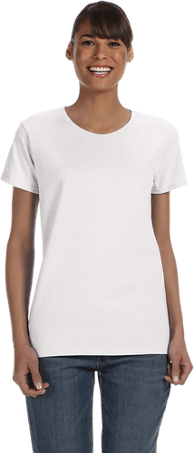 Woman Powerblend Gildan T Shirt Mockup