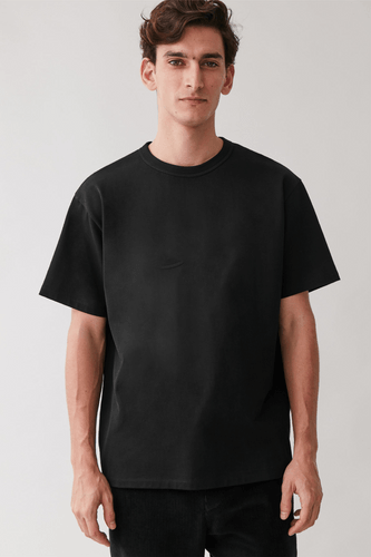 Man Front Black Tshirt Mockup