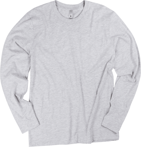 Gray Round Neck Long Sleeve Shirt Mockup