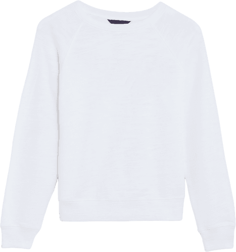 Everyday Moss Stitch White Sweatshirt Mockup