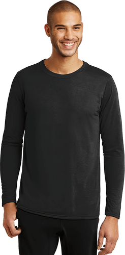 Man In Jet Black Long Sleeve Shirt Mockup