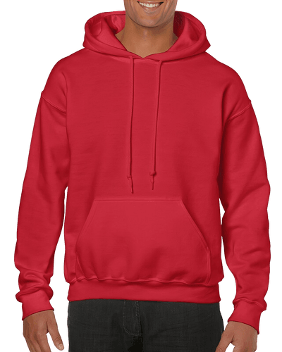 Solid Red Fleece Gildan Hoodie Mockup