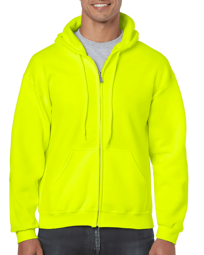 Yellow Full Zip Hoodie Mockup