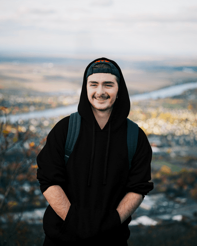 Youth Classic Black Hoodie Mockup