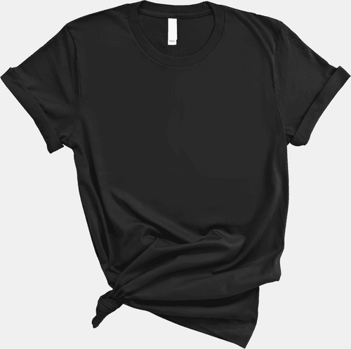 Black Round Neck Bella Canvas Mockup