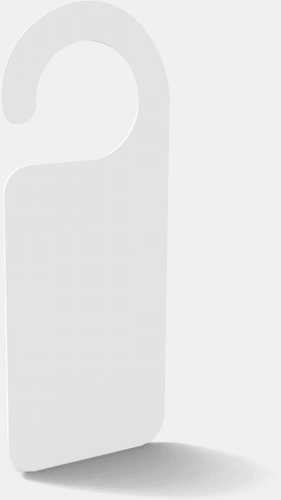 Realistic Door Hanger Mockup