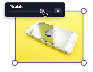 Use the “Pixelate” filter