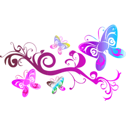 Colorful Flourish With Pink Illustration Vector Svg